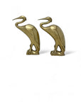 Vintage Brass Heron Birds-A Pair