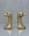 Vintage Brass Dog Bookends- A Pair