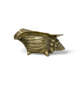 Vintage Nautical Brass Shell Planter