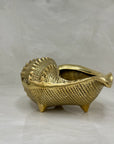 Vintage Brass MCM Shell Planter