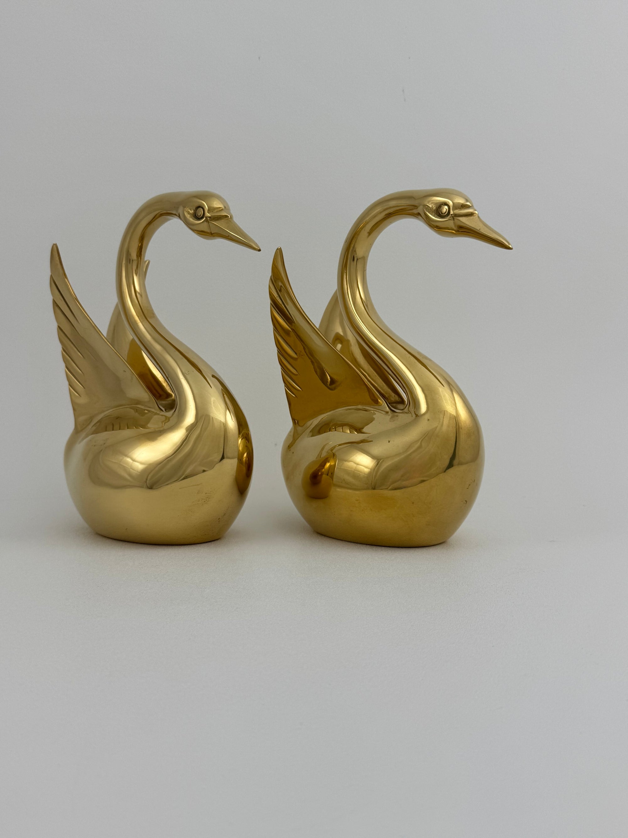 Vintage Brass Angel Wings Love Swans-A Pair by Dolbi Cashier