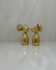 Vintage Brass Mouse-A Pair