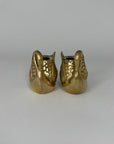 Pair of Vintage Brass Swan Candlestick Holders- Mid-Century Taper Candle Holders