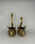 Vintage Brass Swan Planters-Pair