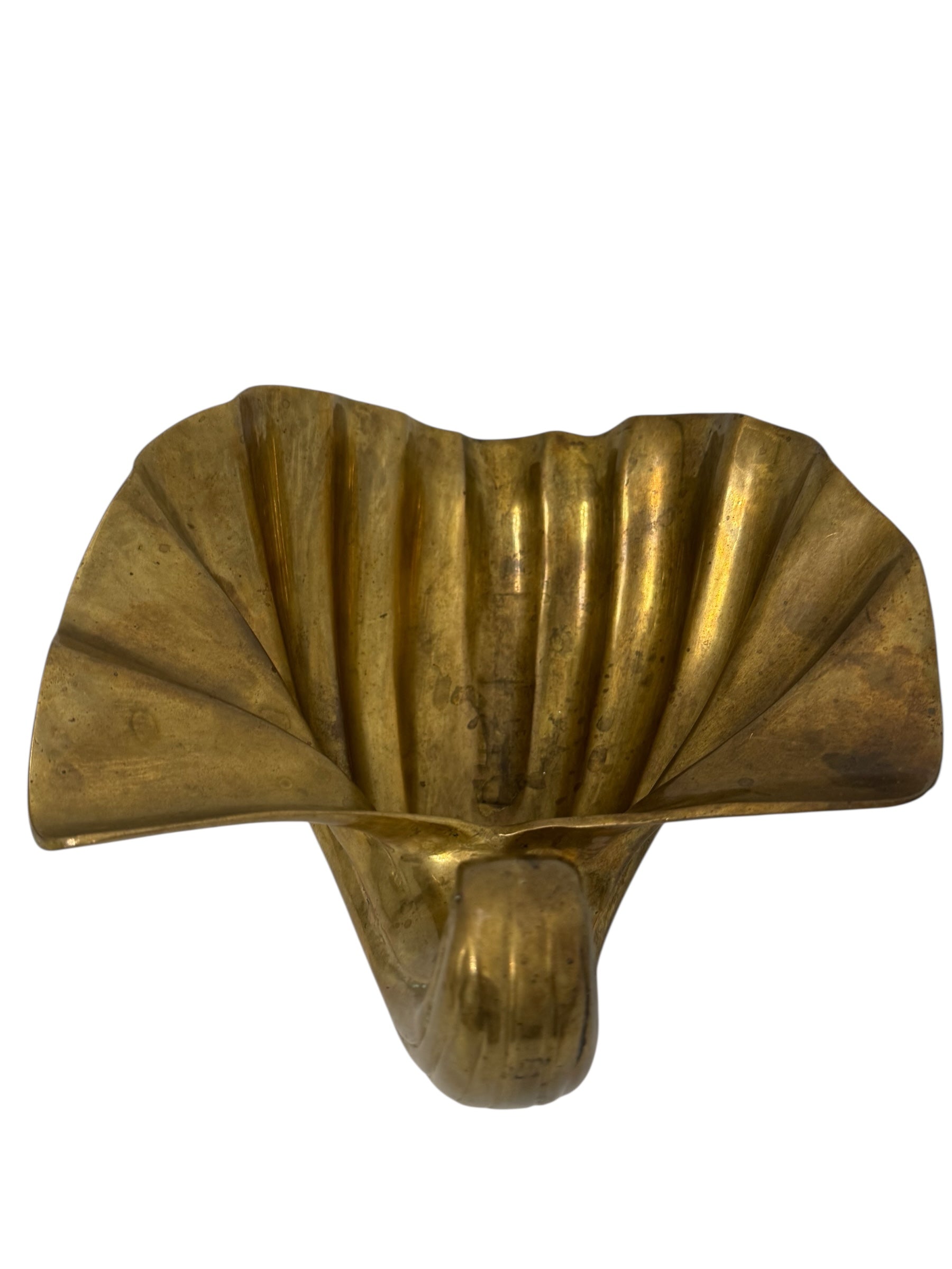 Vintage Brass Clam Shell Bowl – Hollywood Regency Mid-Century Accent