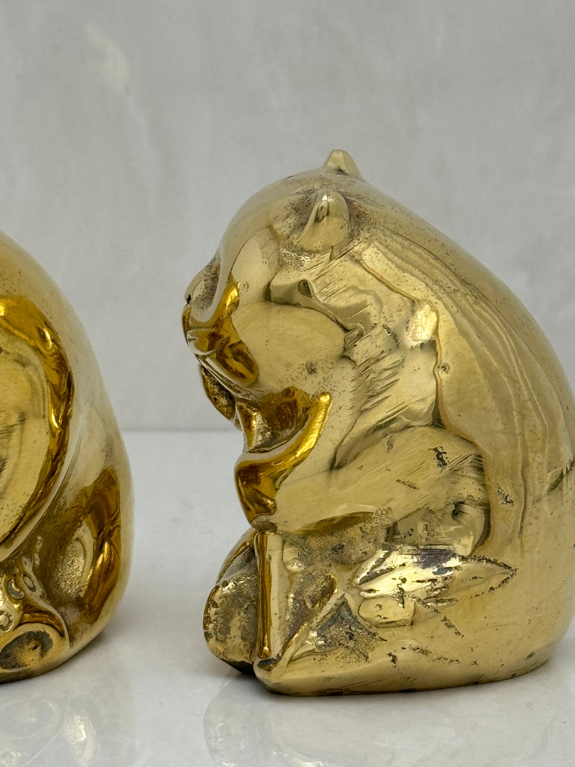 Vintage Brass Panda Bears-A Pair