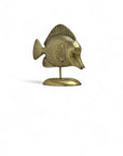 MCM Vintage Brass Fish On A Stand