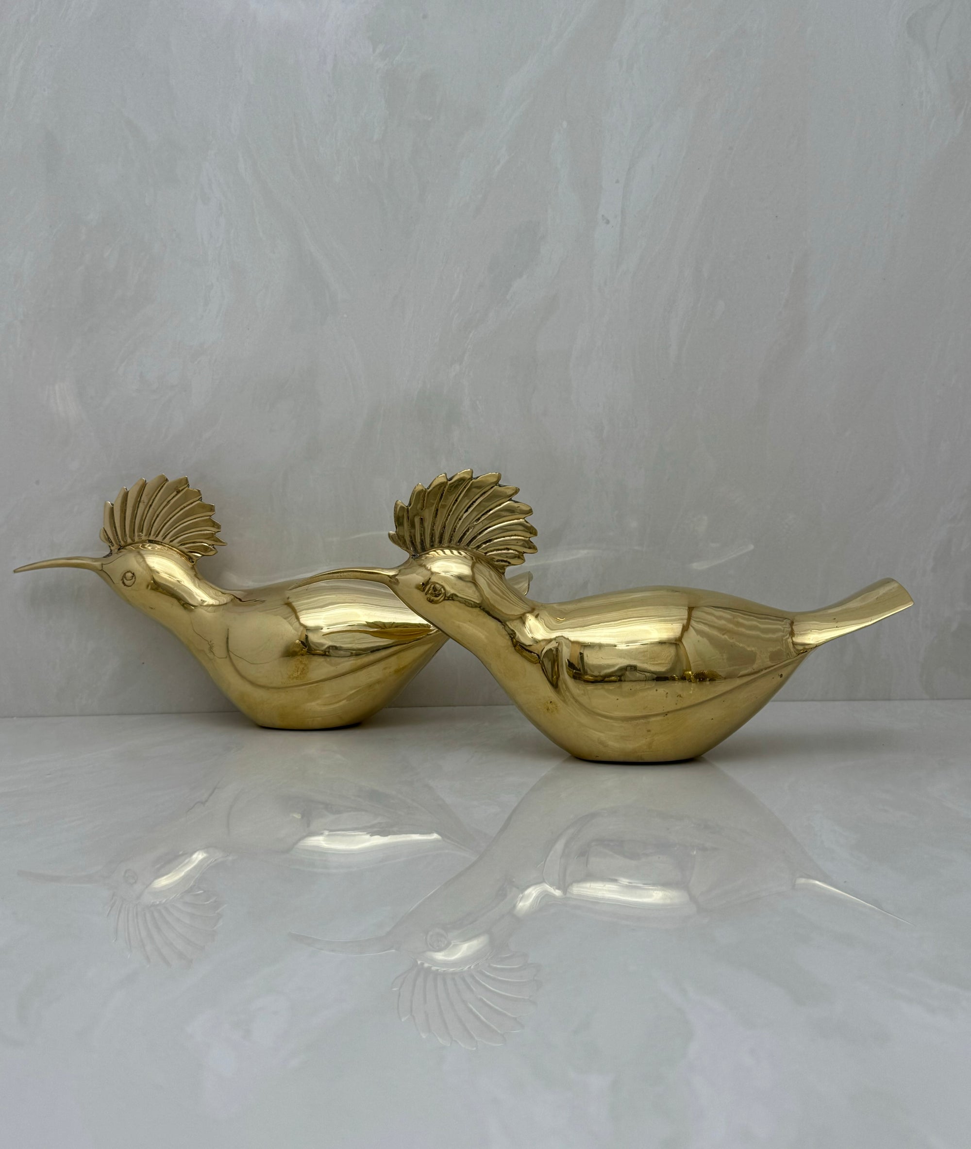 Vintage brass Birds-A Pair