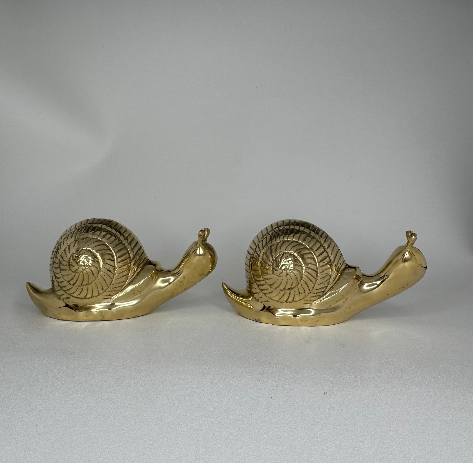 Vintage Brass Snails-A Pair