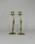 Dancing Fox Candleholders- A Pair