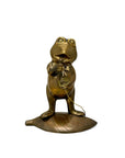 Vintage Brass Frog with Microphone