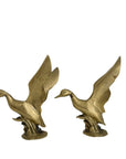 Vintage Brass Wings Up Bird Pair