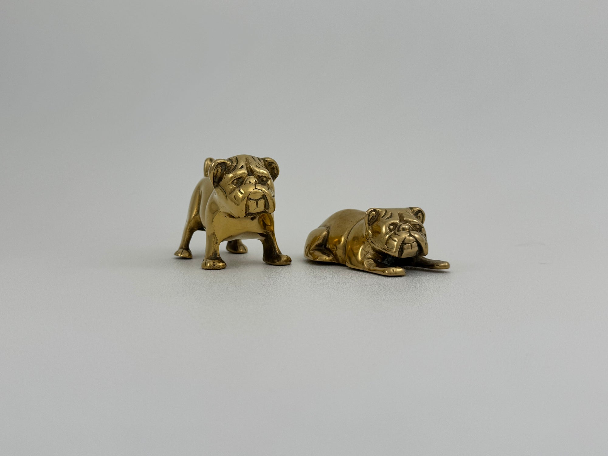 Vintage Brass Bulldogs-A Pair