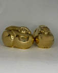 Rare Vintage Brass Chubby Rabbits-A Pair