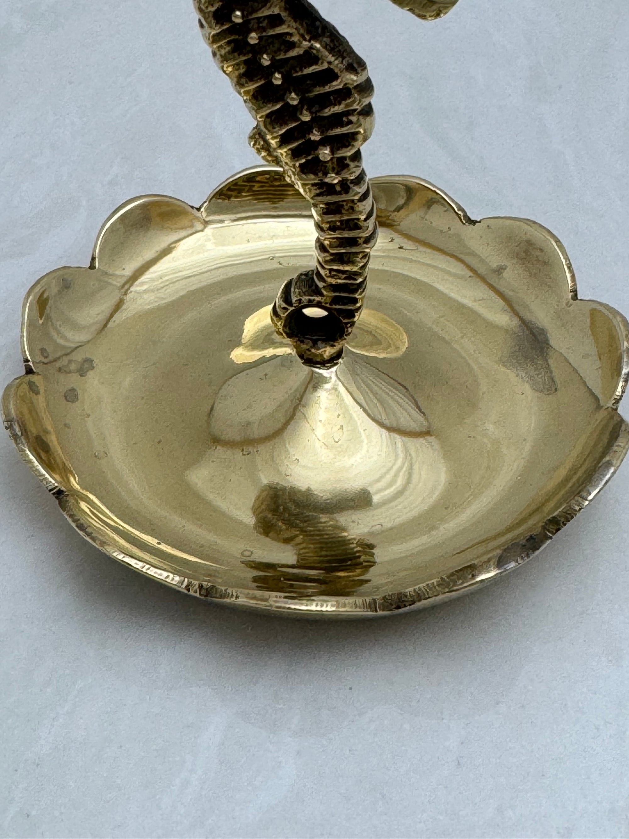 Vintage Brass Seahorse Ring Dish