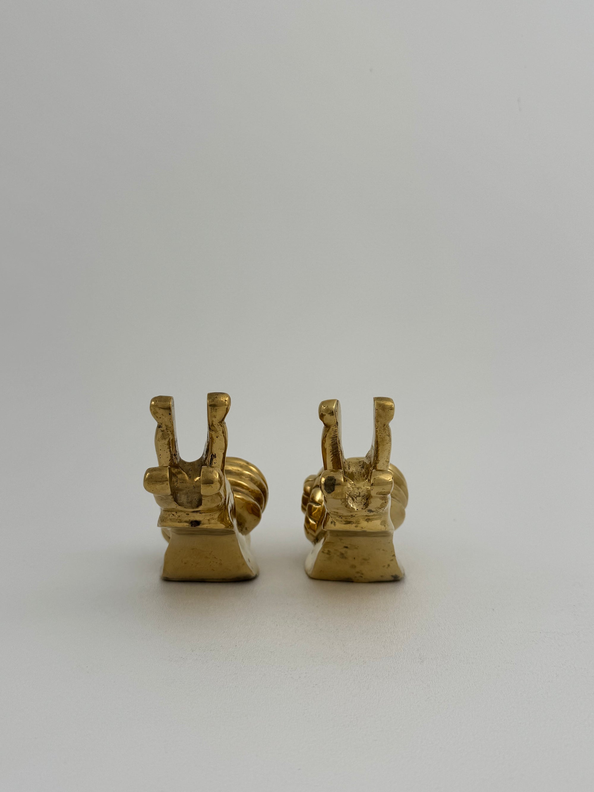 Vintage Brass MCM Snails-A Pair