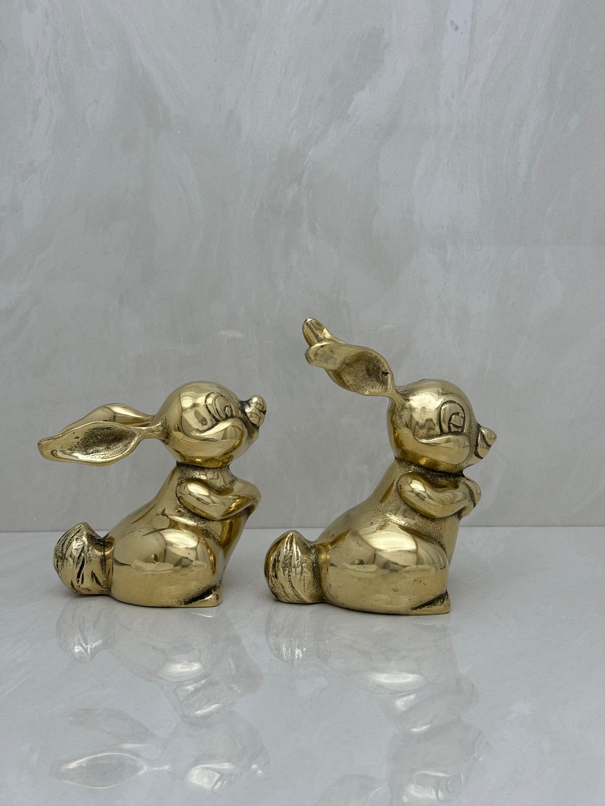 Vintage Brass Bunnies- A Pair