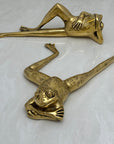 Long Legged Brass Frogs-A Pair