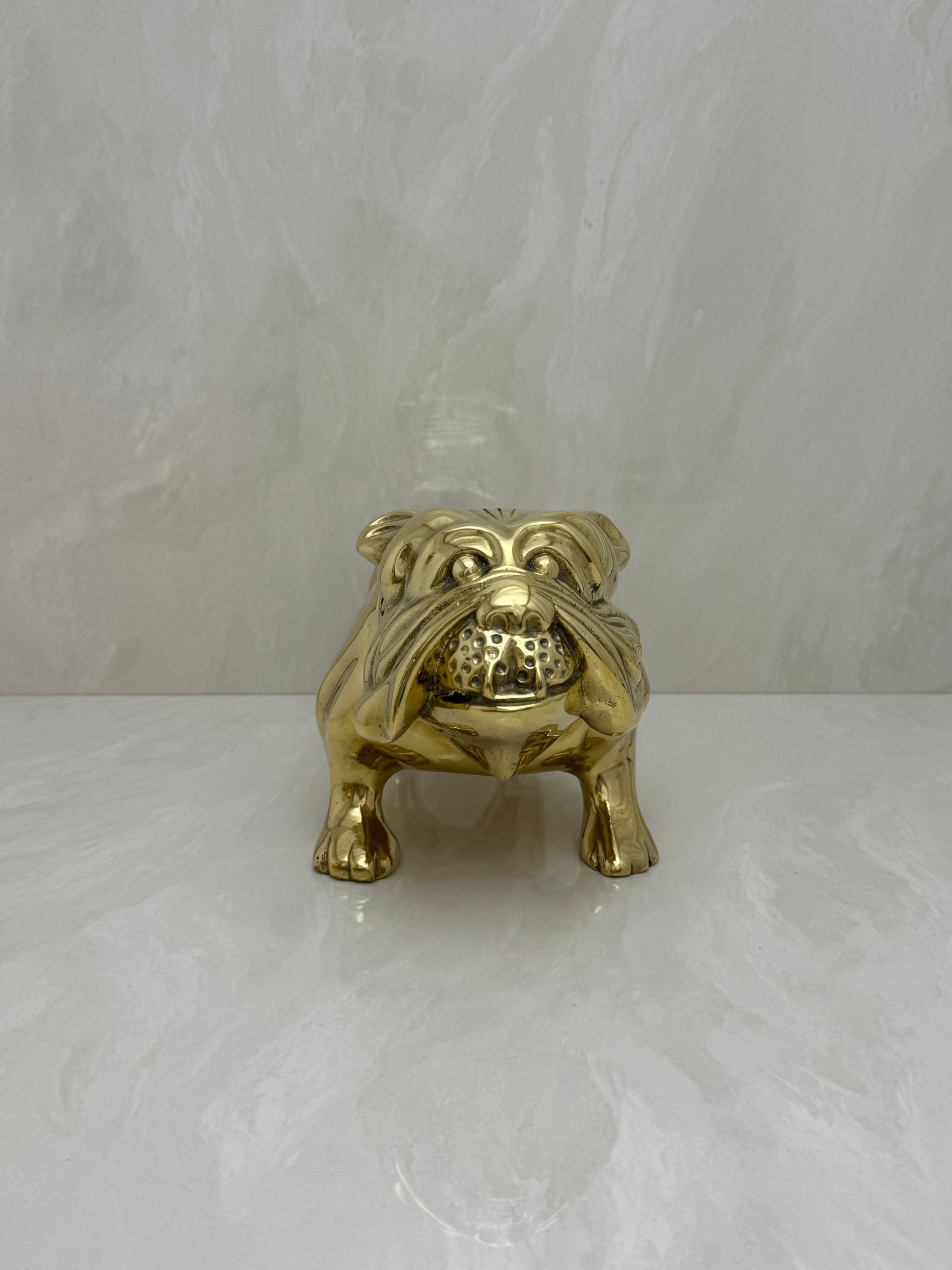 Large Vintage Brass Bulldog