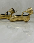 Pretty Brass Ballerina Slippers -A Pair