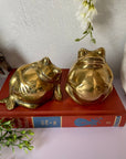 Vintage Brass Big Belly Retro Frogs- A Pair