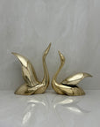 Vintage MCM Brass Swans- A Pair