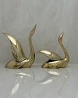 Vintage MCM Brass Swans- A Pair