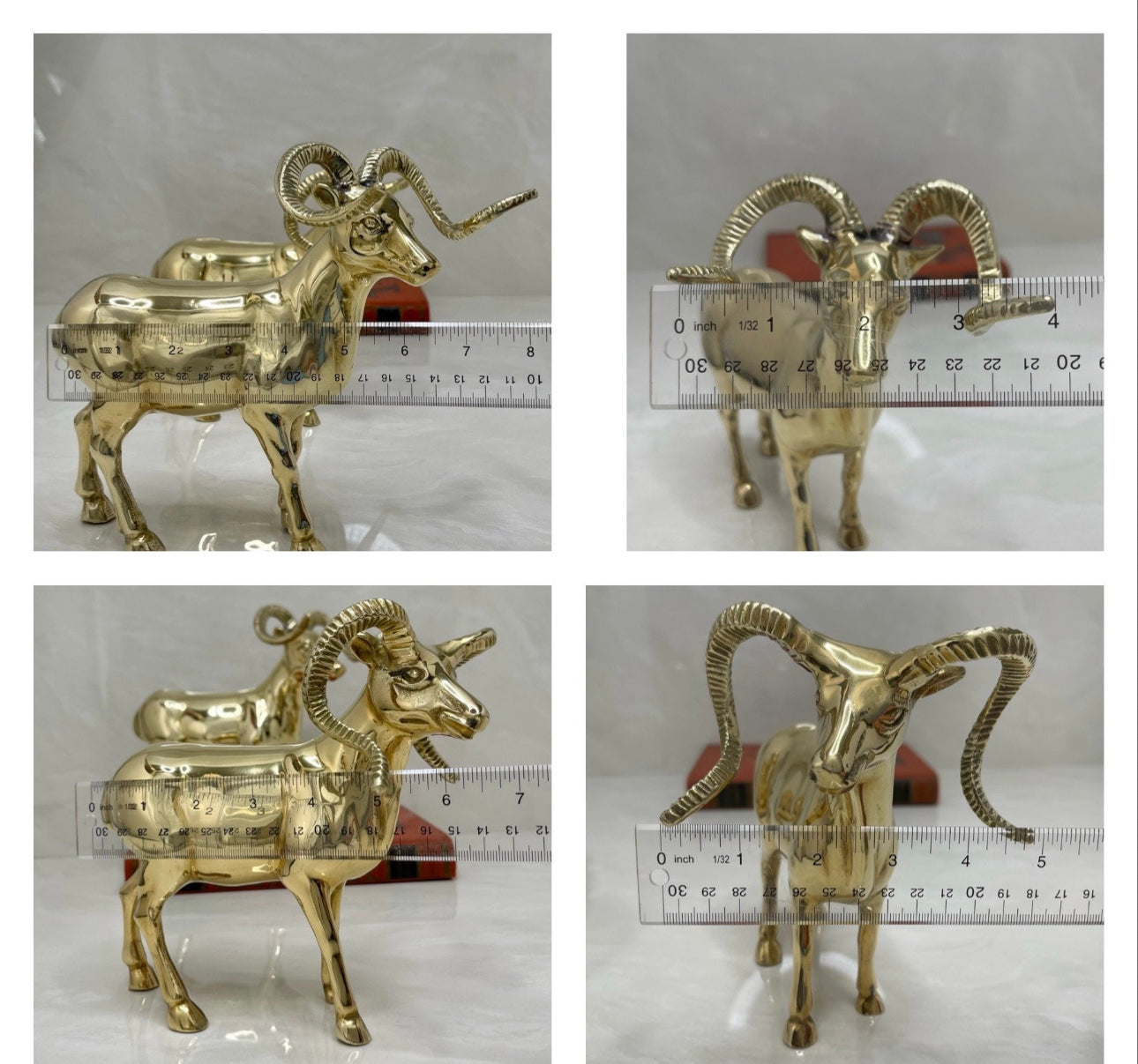 Cute Vintage Brass Antelopes-A Pair