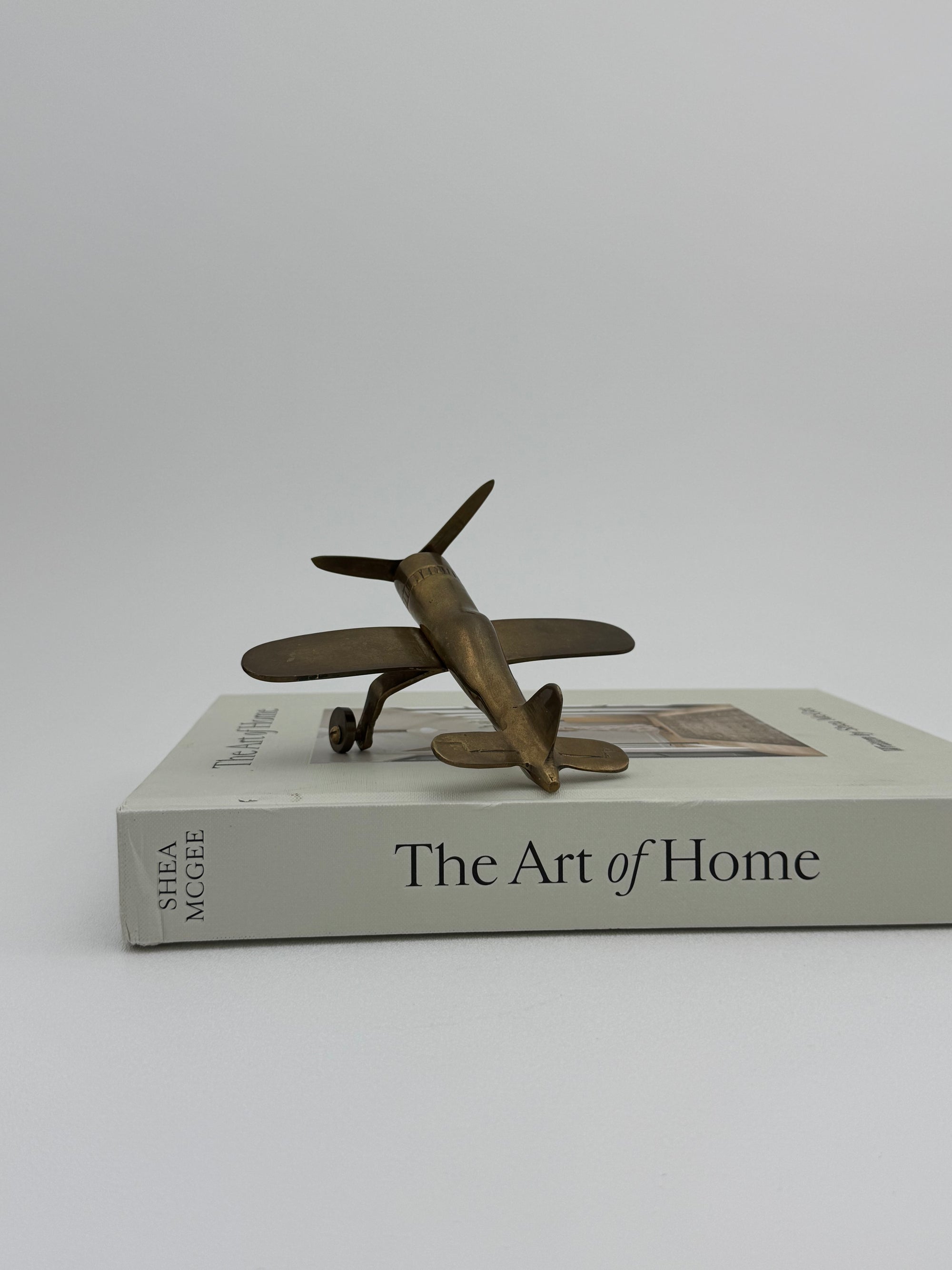 Small Vintage Brass Airplane