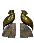 Nora Fenton Cardinal Brass and Marble Bookends