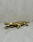 Large Vintage Brass Alligator