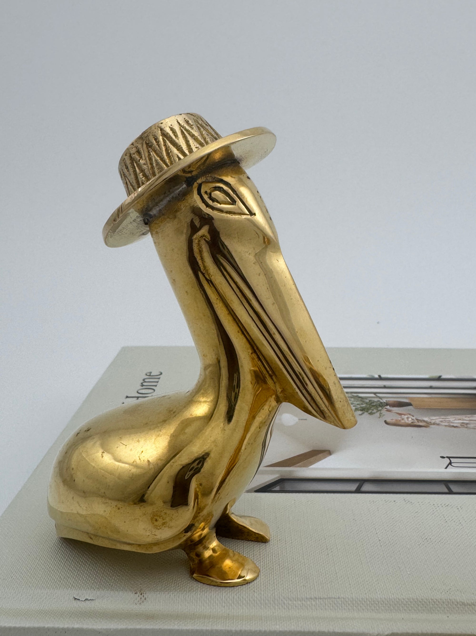 Vintage Brass Pelican Couple