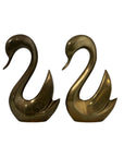 Vintage Brass Swan Pair – Elegant Mid-Century Modern Sculptures