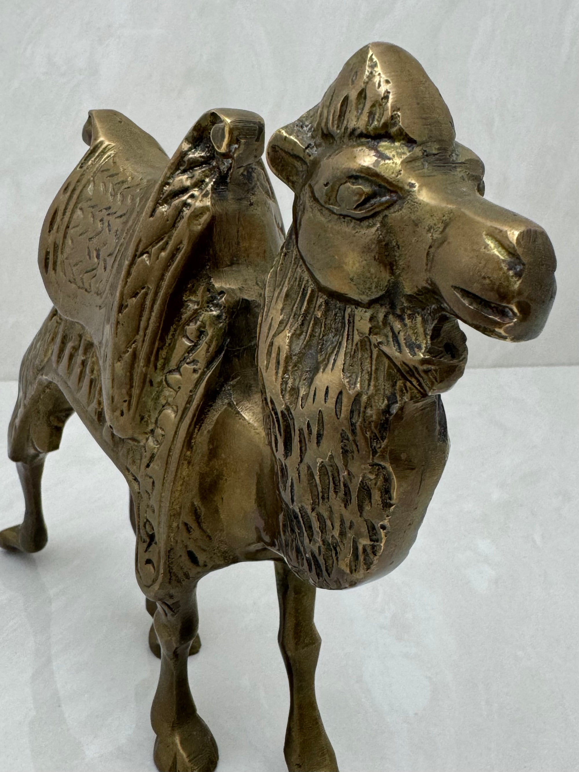 Vintage Brass Camel in Motion