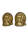 Mid-Century Modern Brass Hippo Bookends