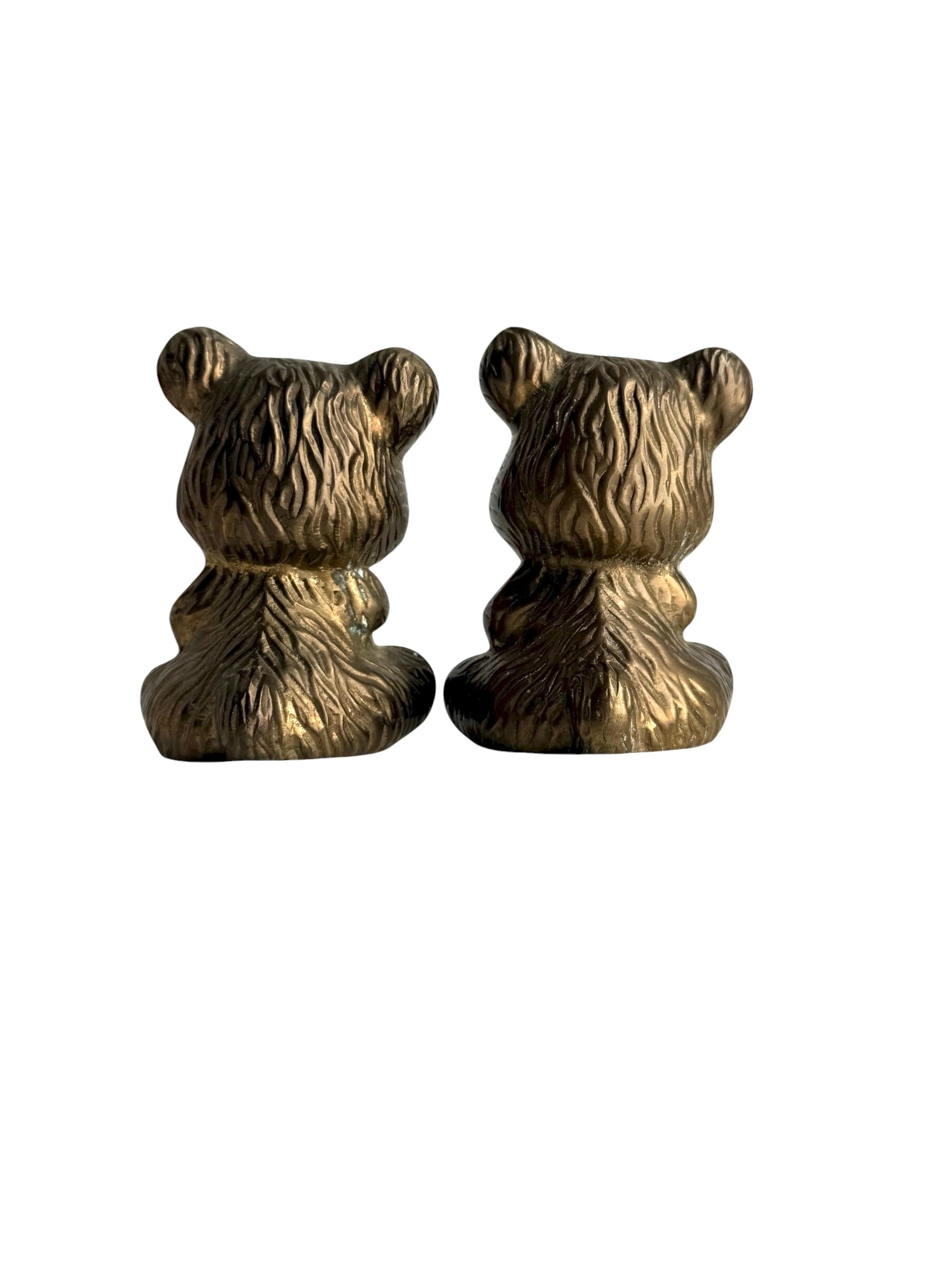 Vintage Brass “Good Luck Bears” – Mid-Century Modern Pair
