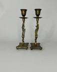 Vintage Brass Centaur Candlestick Holders – Mythological Archer Sagittarius Candleholders – Hollywood Regency Decor – Pair