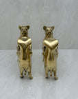 Vintage Brass Pig Candleholders-A Pair