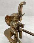 Vintage Brass Elephants on Teeter Totter