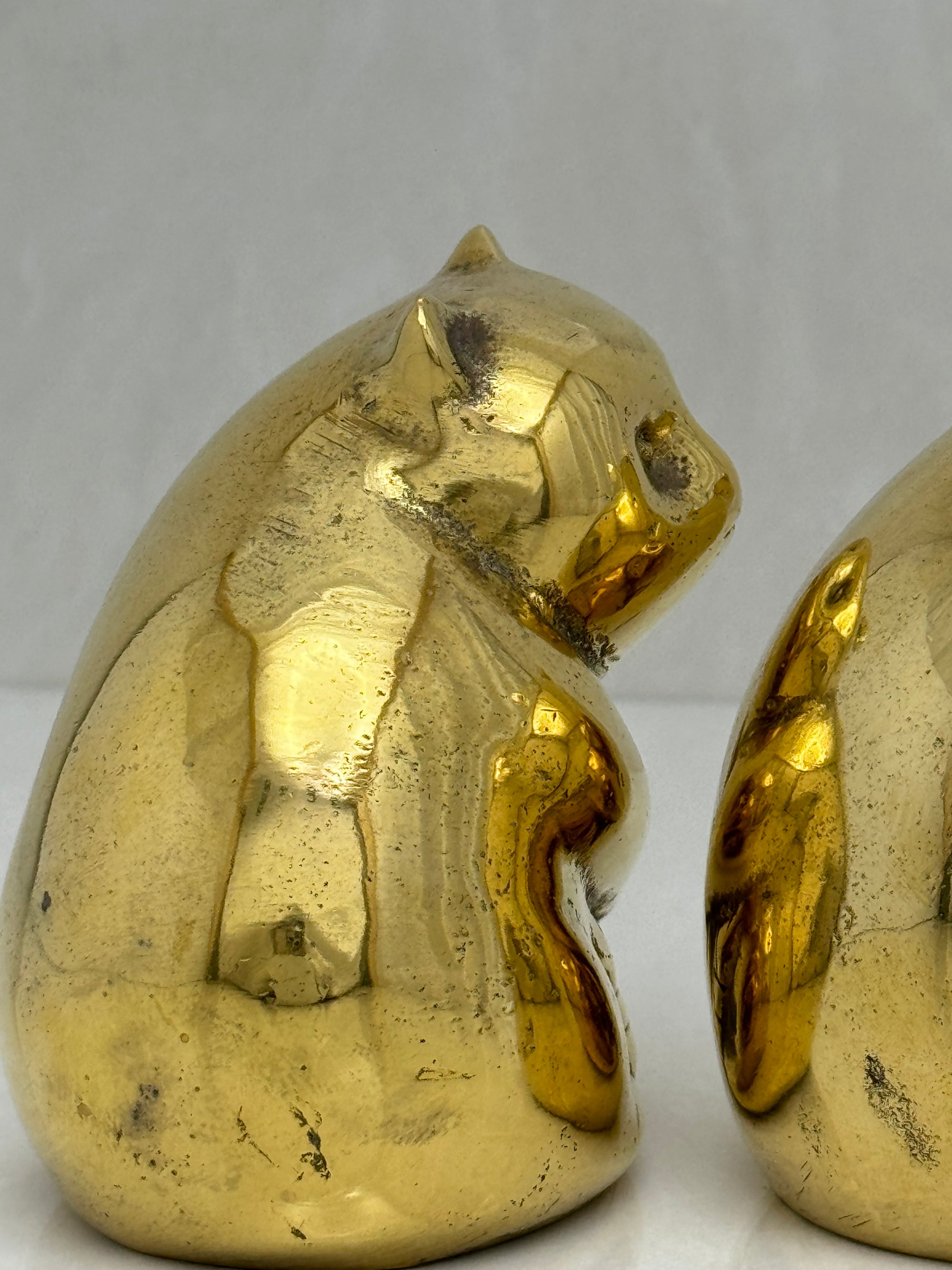 Vintage Brass Panda Bears-A Pair
