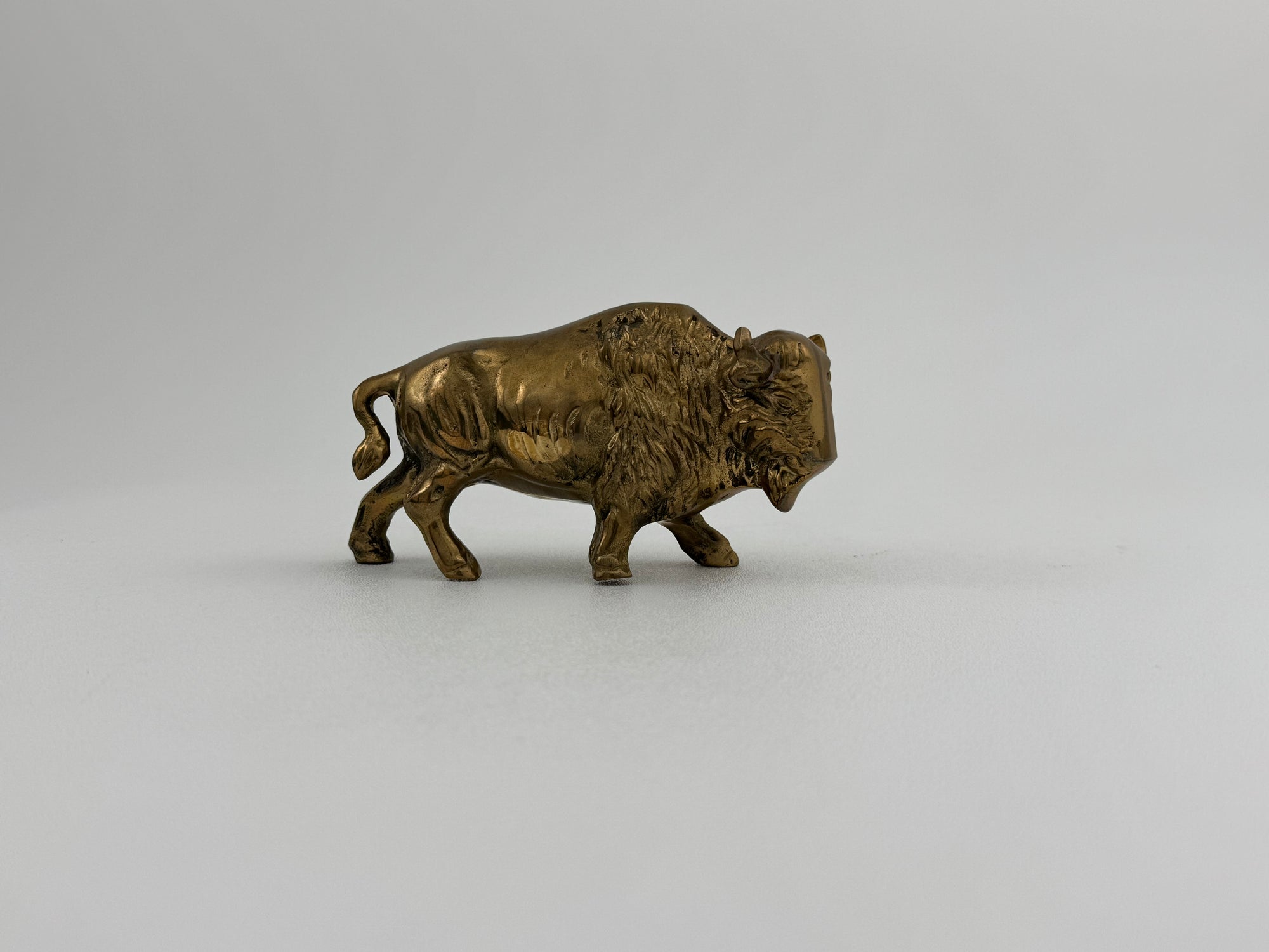 Vintage Brass Bison