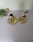 Vintage Brass Tennis Playing Frogs-A Pair