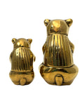 Vintage Brass Bear Figurines | Dapper Bowtie Duo