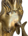 Vintage Brass Mermaid Pair