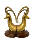 Vintage Sarréid Ltd. Brass Ibex Sculptures — Made in Spain, Mid-Century Modern Elegance