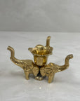 Vintage Brass Elephant Candleholders-A Pair