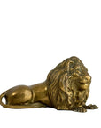 Vintage Brass Lion Sculpture