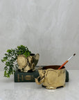 Vintage Brass Elephant Cachepots- A Pair