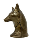 Vintage Brass Wolf Coin/Wish Bank