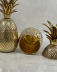 Vintage Brass Pineapple Trinket Containers- A Pair